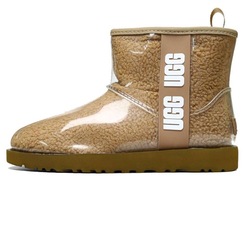 UGG Clear Classic Mini Large Logo Fleece Lined