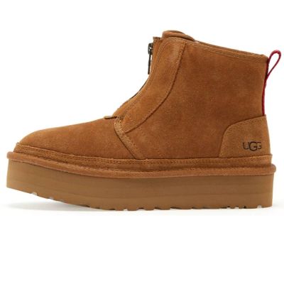 UGG Tasman Platform Neumel Zip Slipper Chestnut