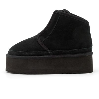 UGG Neumel Platform Zip Slipper Black