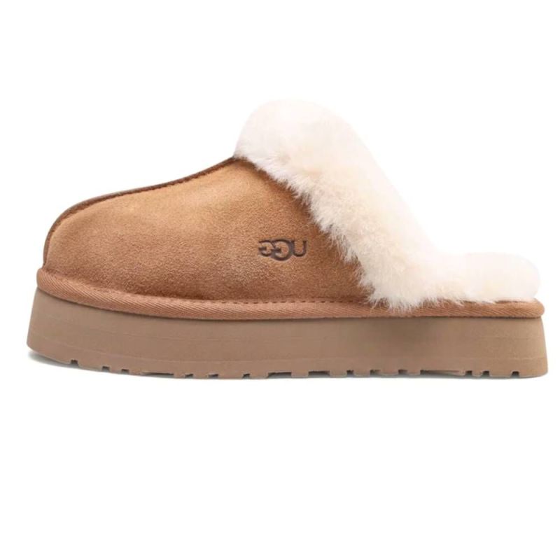 UGG Tasman Platform Disquette Slippers Chestnut