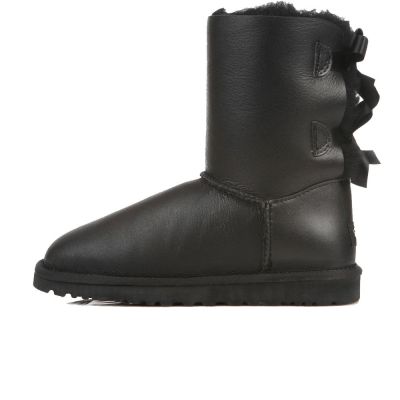 UGG Bailey Bow II Boot Black Leather