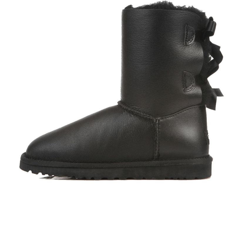 UGG Bailey Bow II Boot Black Leather