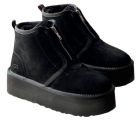 UGG Neumel Platform Zip Slipper Black