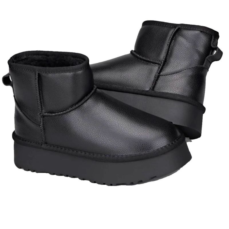 UGG Mini Platform Black Leather