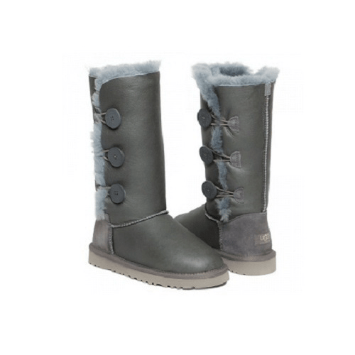 UGG Bailey Button Triplet Leather Grey