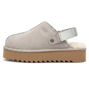UGG Lanah Clog Black Platform Brown Grey