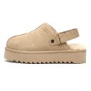 UGG Lanah Clog Black Platform Brown Beige