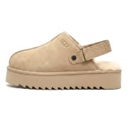 UGG Lanah Clog Black Platform Brown Beige