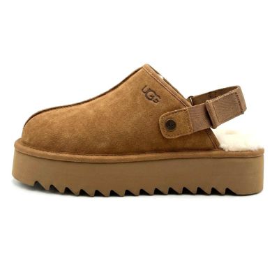 UGG Lanah Clog Black Platform Chestnut