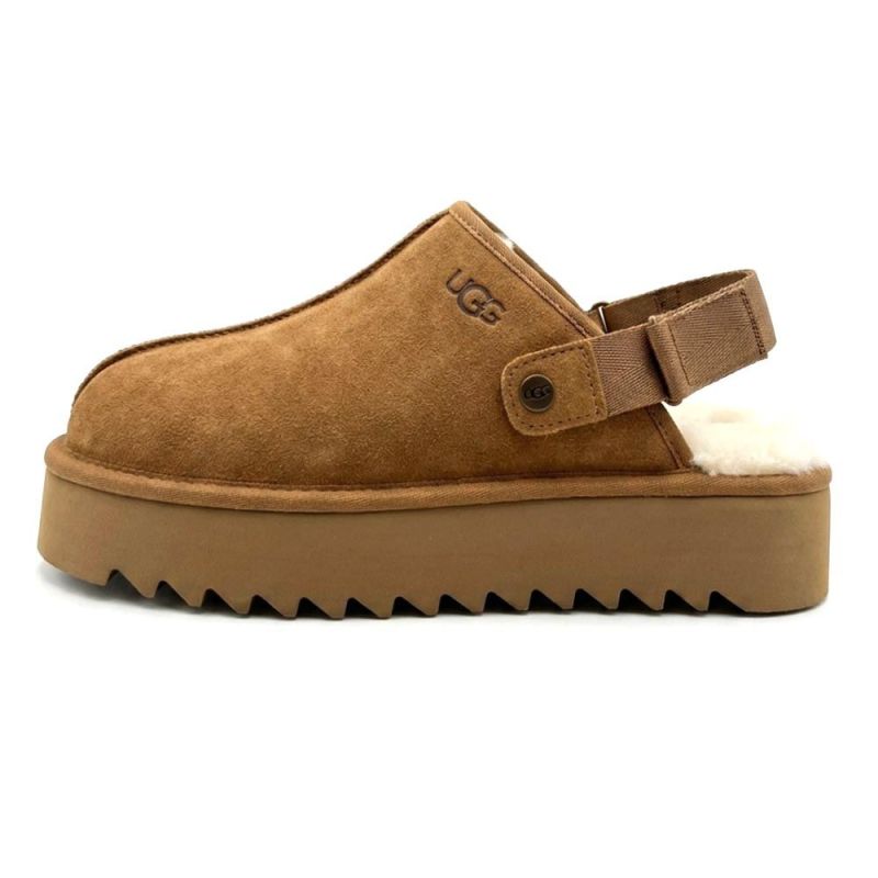 UGG Lanah Clog Black Platform Chestnut