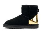 UGG Mini Black Gold Metallic Suede