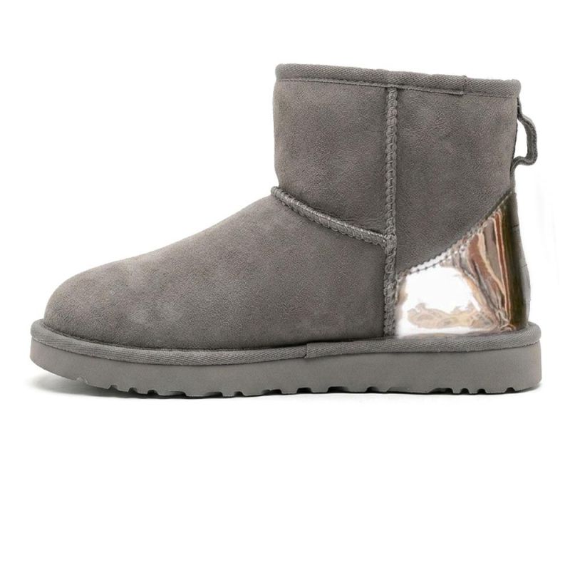 UGG Mini Grey Metallic Suede