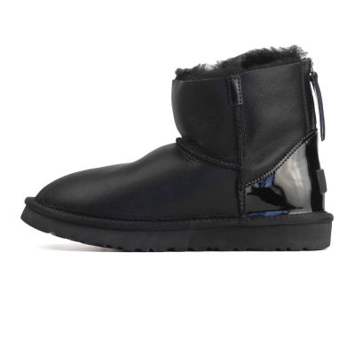 UGG Zip Mini Black Lacquer Leather