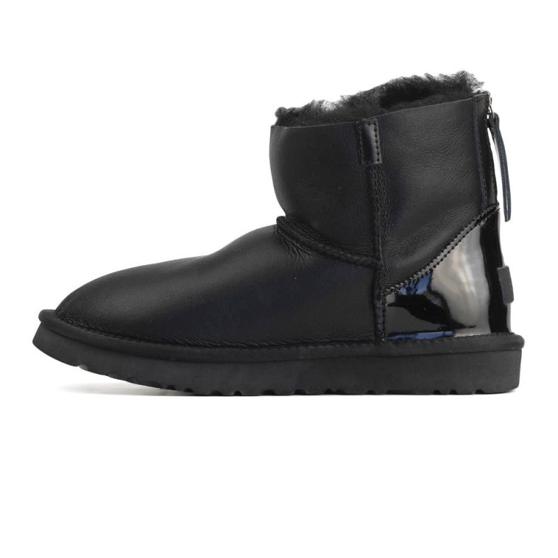 UGG Zip Mini Black Lacquer Leather