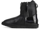 UGG Zip Short Black Leather Lacquer