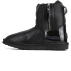 UGG Zip Short Black Leather Lacquer