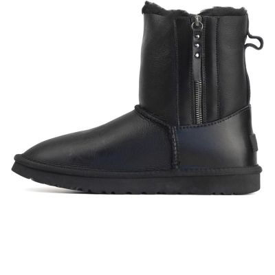 UGG Zip Short Black Leather